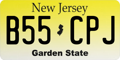 NJ license plate B55CPJ
