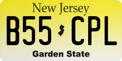NJ license plate B55CPL