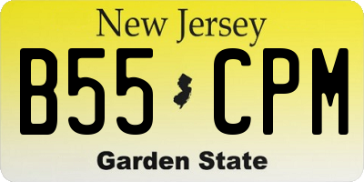NJ license plate B55CPM