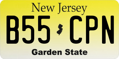 NJ license plate B55CPN