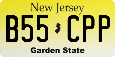 NJ license plate B55CPP