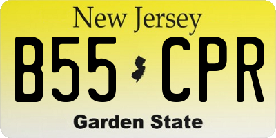 NJ license plate B55CPR