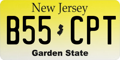 NJ license plate B55CPT