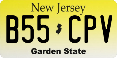 NJ license plate B55CPV