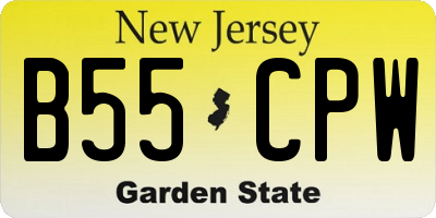 NJ license plate B55CPW