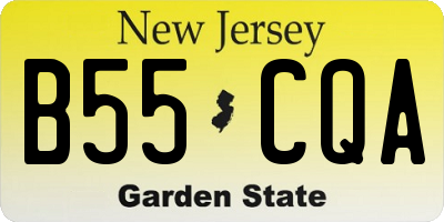 NJ license plate B55CQA