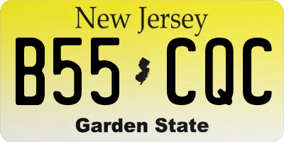 NJ license plate B55CQC