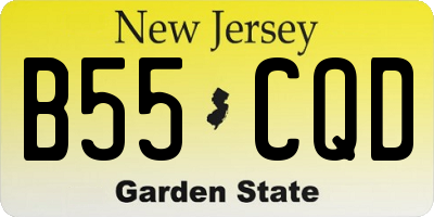 NJ license plate B55CQD
