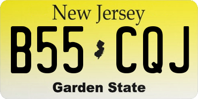 NJ license plate B55CQJ