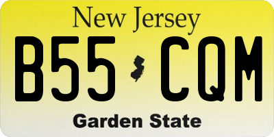 NJ license plate B55CQM
