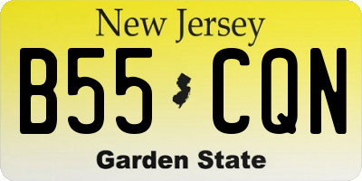 NJ license plate B55CQN