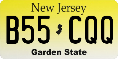 NJ license plate B55CQQ