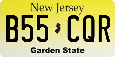 NJ license plate B55CQR
