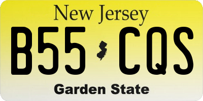 NJ license plate B55CQS