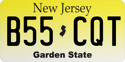 NJ license plate B55CQT
