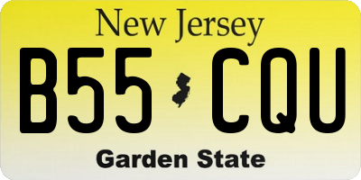 NJ license plate B55CQU