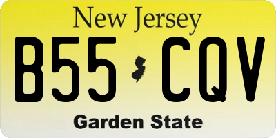 NJ license plate B55CQV