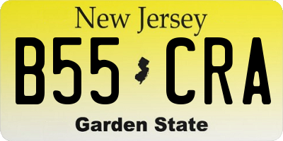 NJ license plate B55CRA