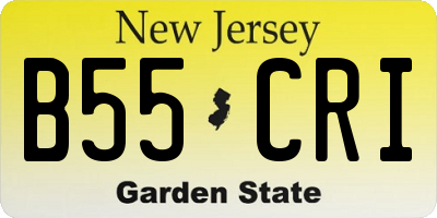 NJ license plate B55CRI