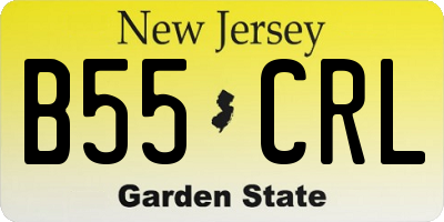 NJ license plate B55CRL