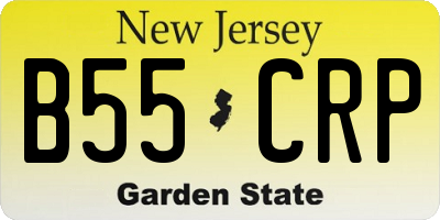 NJ license plate B55CRP