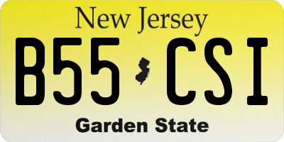 NJ license plate B55CSI