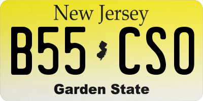 NJ license plate B55CSO