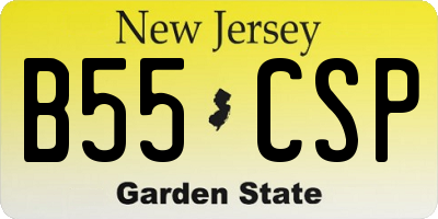 NJ license plate B55CSP
