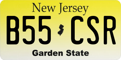 NJ license plate B55CSR