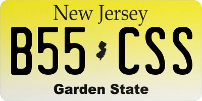 NJ license plate B55CSS