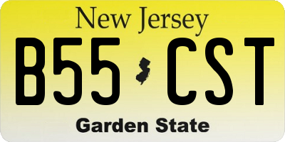 NJ license plate B55CST