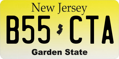 NJ license plate B55CTA