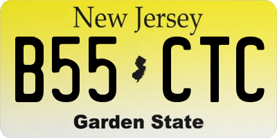 NJ license plate B55CTC