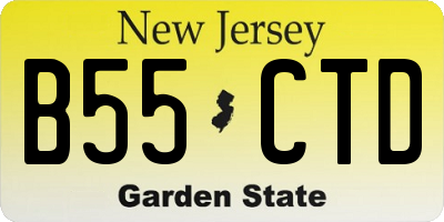 NJ license plate B55CTD