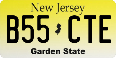 NJ license plate B55CTE