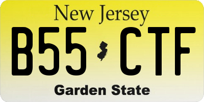 NJ license plate B55CTF