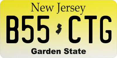 NJ license plate B55CTG