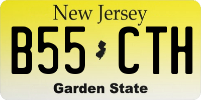 NJ license plate B55CTH