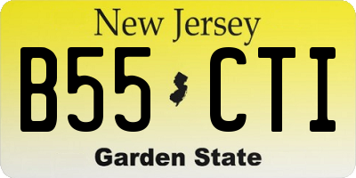 NJ license plate B55CTI