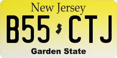 NJ license plate B55CTJ