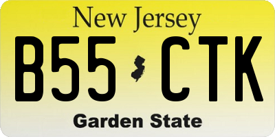 NJ license plate B55CTK