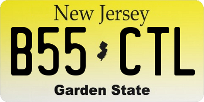 NJ license plate B55CTL