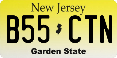 NJ license plate B55CTN