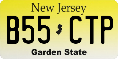 NJ license plate B55CTP