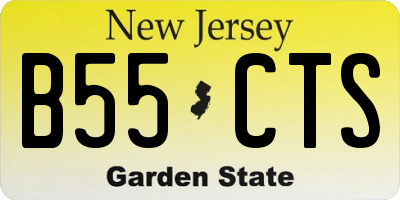 NJ license plate B55CTS