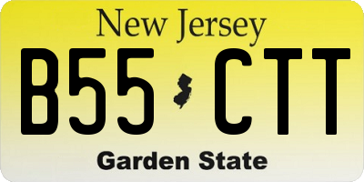 NJ license plate B55CTT