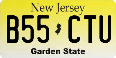 NJ license plate B55CTU