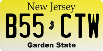 NJ license plate B55CTW