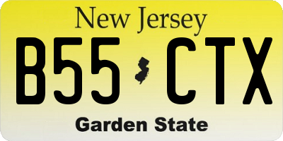NJ license plate B55CTX