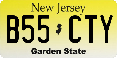 NJ license plate B55CTY